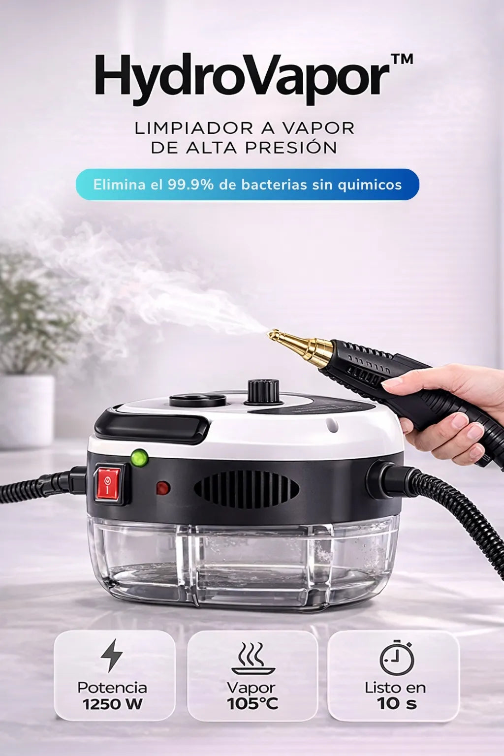 HydroVapor™ - Hidrolavadora a vapor 1250w