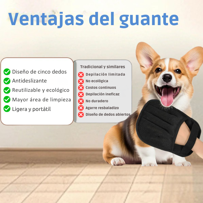 Guante Pelush™ Elimina el Pelo de Mascotas en Un Solo Paso